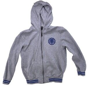 True Religion Alumni Logo Full Zip Hoodie Mens Medium Gray Streetwear Skater